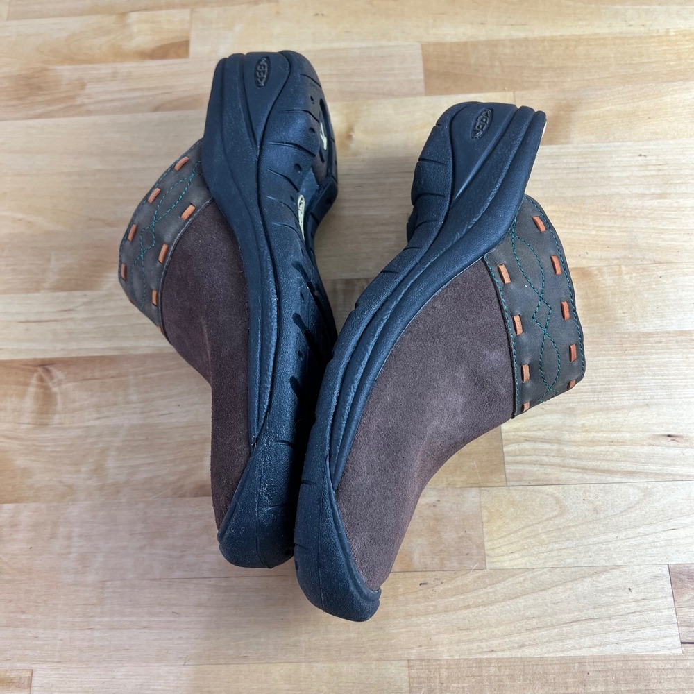 Keen Clogs Mules Womens Size 9 Brown Suede Leather Slip On Comfort Shoes - Picture 6 of 8